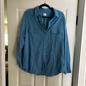 Chico's Blue Lightweight Shirt Jacket